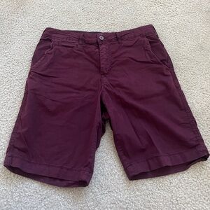 Men's Burgundy/Maroon Khaki Shorts